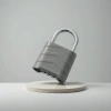 Grey padlock anti-picking stainless steel padlock, 30mm lock body anti-theft padlock, home and office padlock Specification image